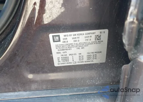 2015 Buick Encore Convenience z USA, uszkodzony, nr VIN KL4CJBSB1FB241674